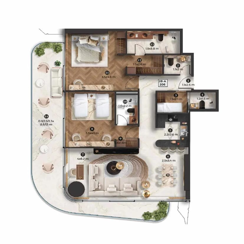 2-Bedroom Apartment
