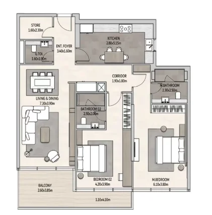 Apartment - 2 Bedrooms