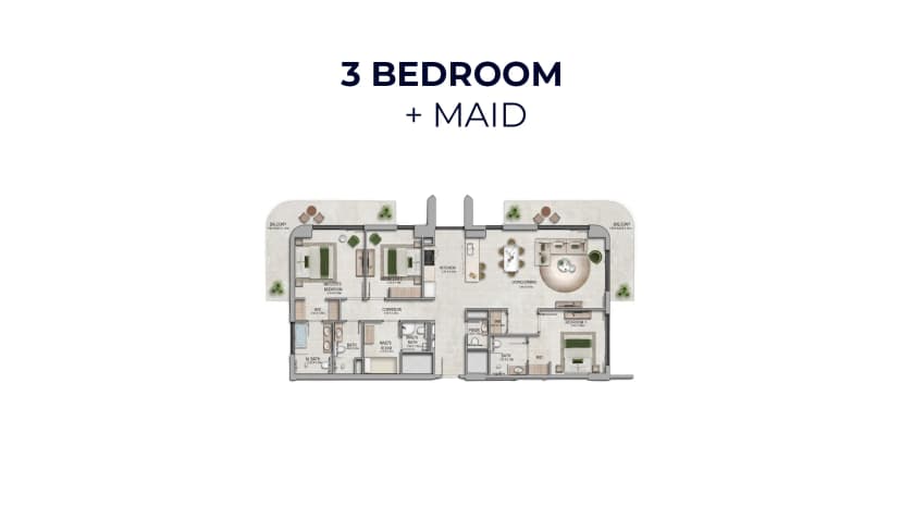 3 Bedroom + Maid