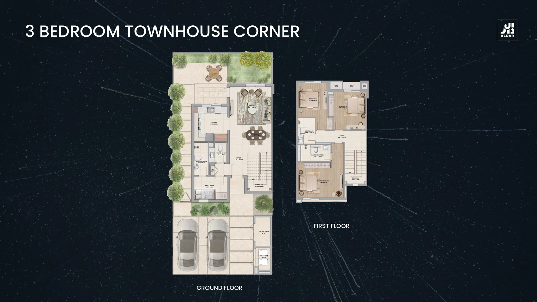 3 Bedroom Townhouse floor plan