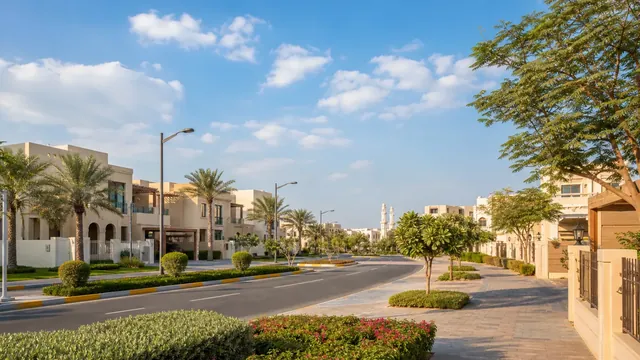 شارع فلل وحدائق في مدينة خليفة
