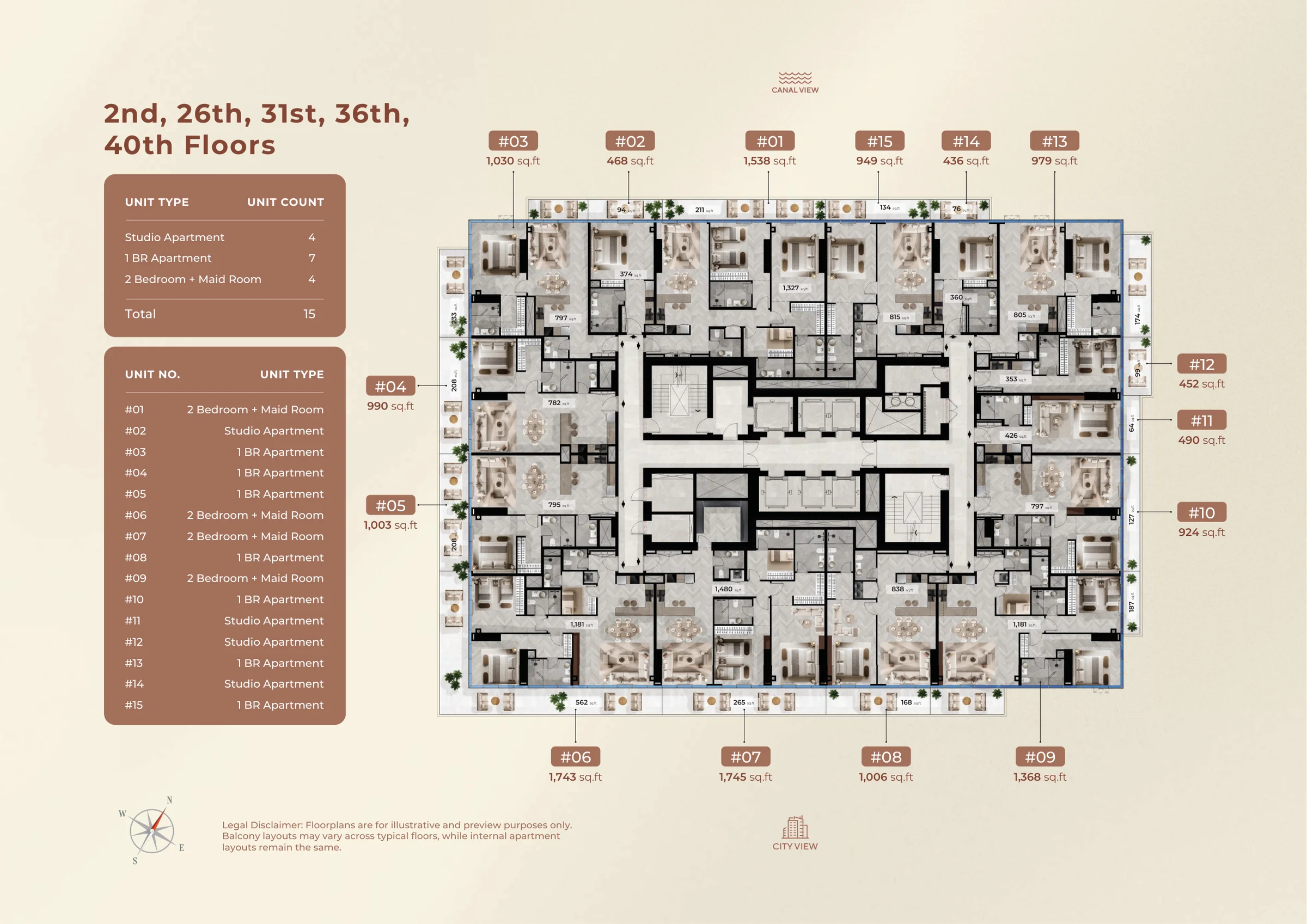 Studio Apartment floor plate