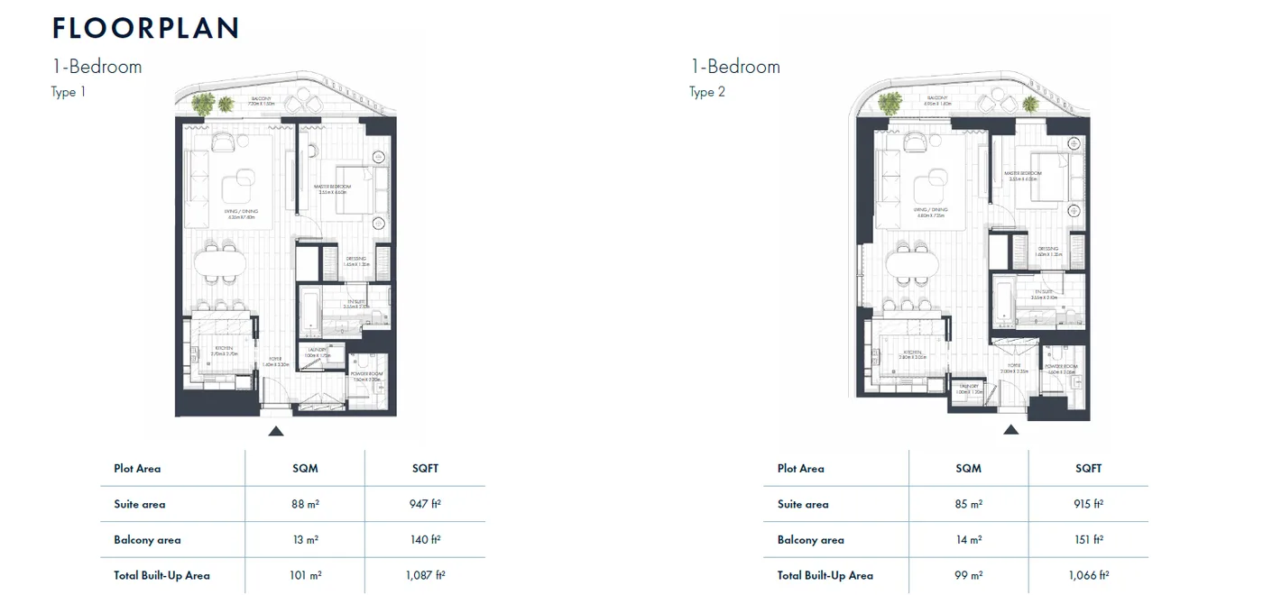 1 Bedroom Apartment floor plan