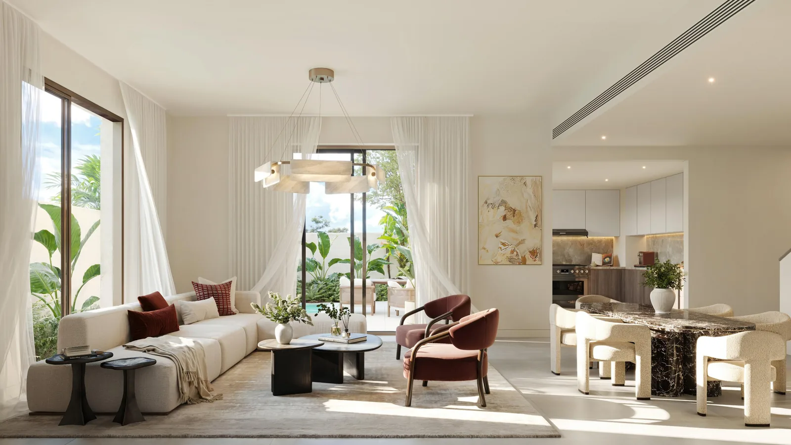 The Orchids open-plan interior with large windows and natural light