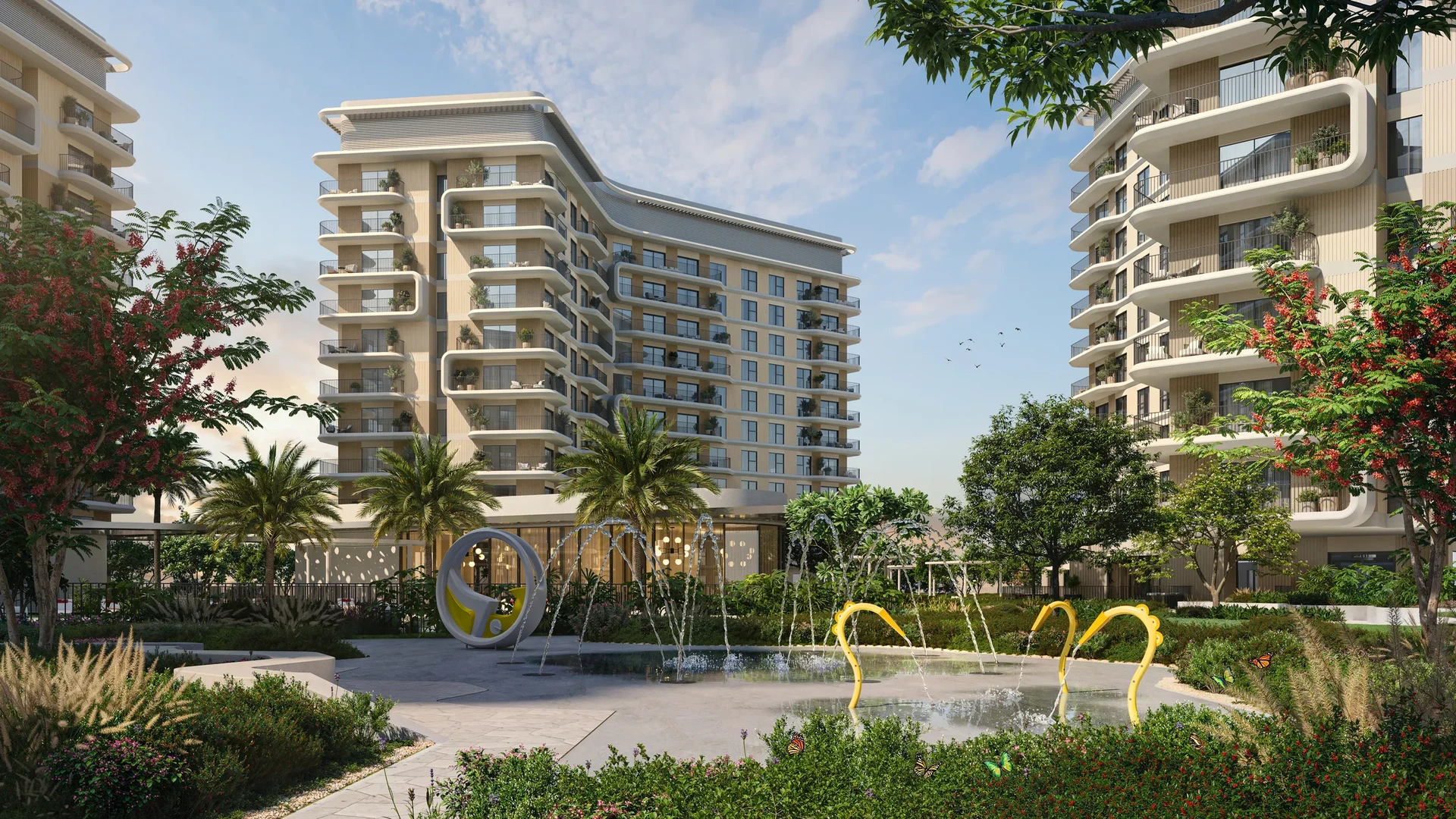 Yas Island residences at golden hour