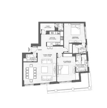 Floor plan of 2 Bedrooms