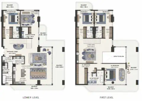 Floor plan of 4 Bedrooms