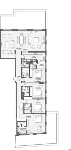 Floor plan of 4 Bedrooms