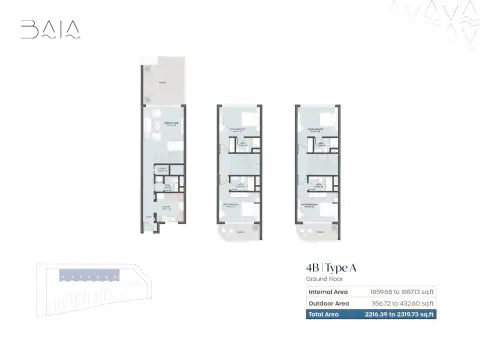 Floor plan of 4 Bedrooms