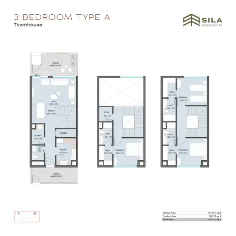 Floor plan of 3 Bedrooms