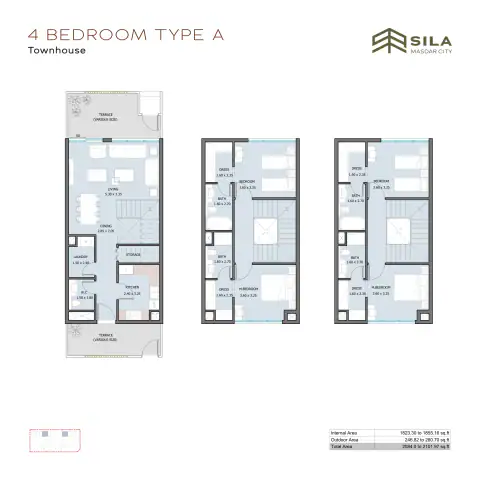 Floor plan of 4 Bedrooms