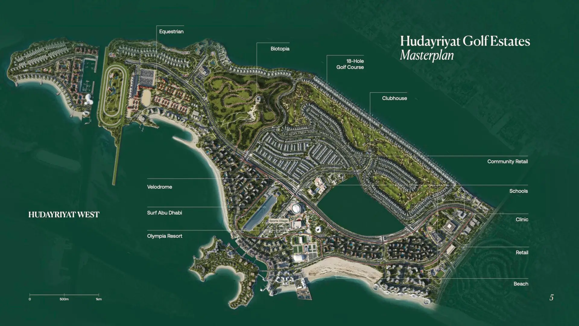 Masterplan at Hudayriyat Golf Estates
