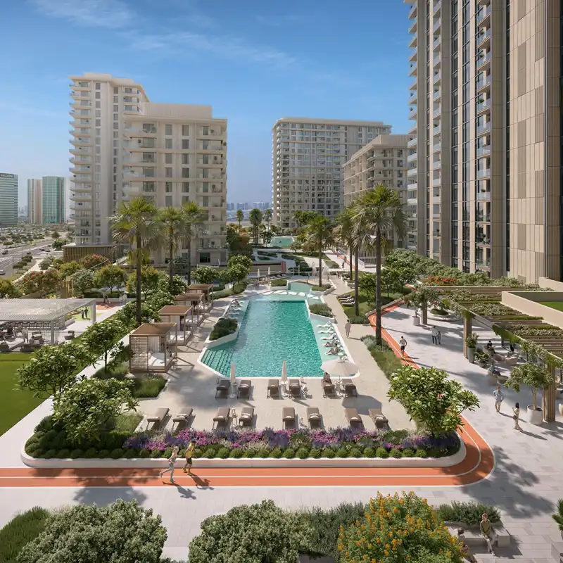 Tara Park pool garden view